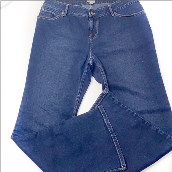 J.Jill Stretch Boot Cut dark wash Jeans 10 - Picture 3 of 7